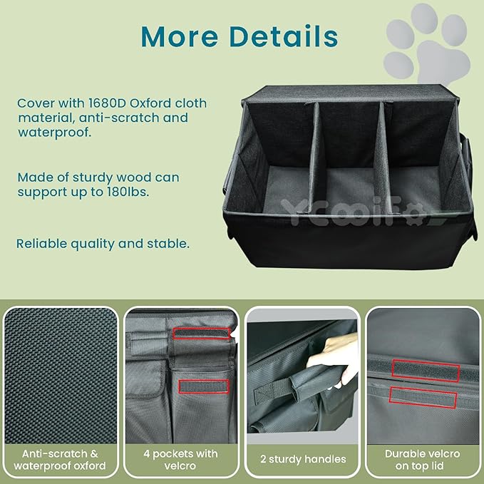 Car Back Seat Extender for Large Dogs 180lbs