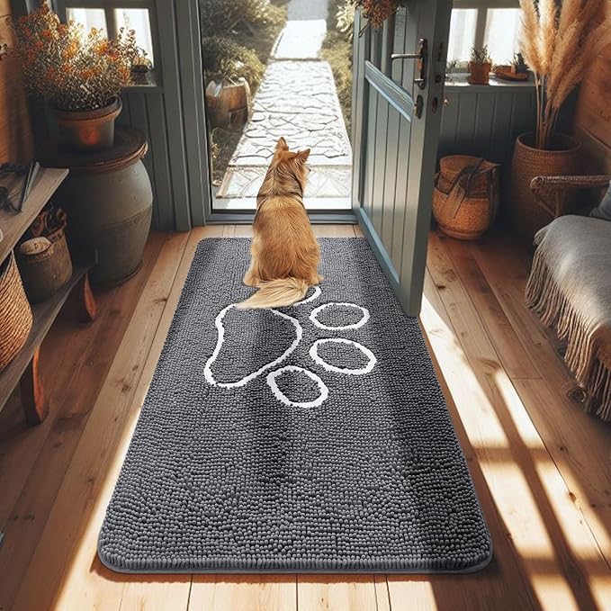 smiry Dog Door Mat for Muddy Paws (48x30 Inches,