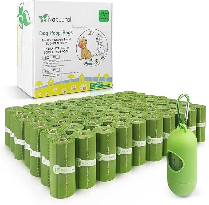 Biodegradable Poop Bags-1050 Counts 70 Rolls 9×13 Inch, 100% Leak
