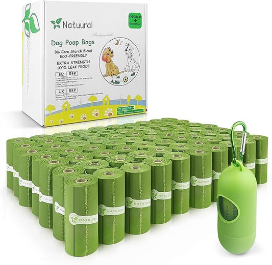 Biodegradable Poop Bags-1050 Counts 70 Rolls 9×13 Inch, 100% Leak