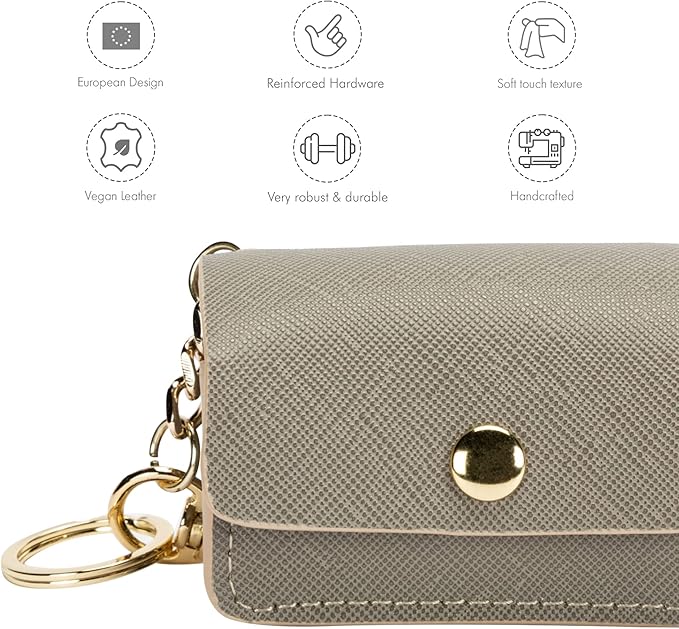 Leather Poop Bag Holder- Versatile Vegan Leather Waste Bag Holder for Dog Poop