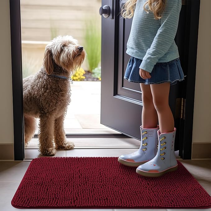 OLANLY Dog Door Mat for Muddy Paws 47x24