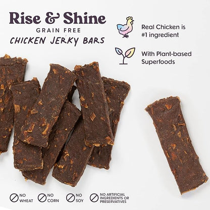 Dog Treats Jerky Snack Bars, Variety 3-5 oz Bags, Puppy & Dog Training Treats, Natural Superfood Grain Free Dog Treat, Real Salmon, Chicken, Beef, Superfoods, Corn & Soy Free