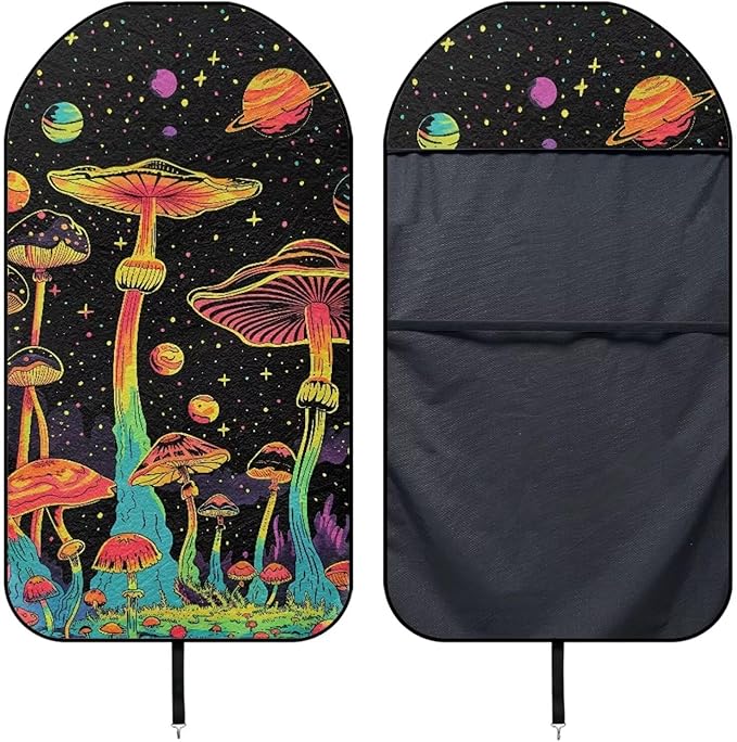 Yewattles Colorful Mushroom Stain Resistant Car Seat Cover