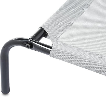 Amazon Basics Cooling Elevated Dog Bed with Metal Frame 51 x 31 x 8 Inch,