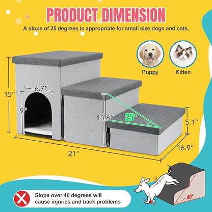 Dog Stairs for High Beds 22 inches(3