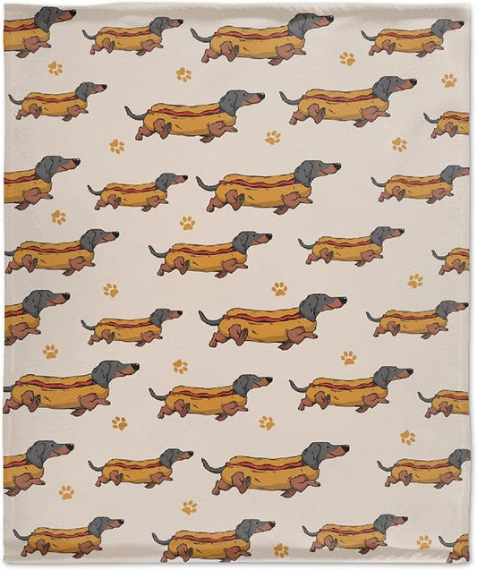 Dachshund Dog Blankets Puppy Blanket 80x60 in