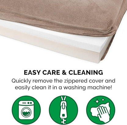 Furhaven Memory Foam Dog Bed for Large Dogs w/ Removable Bolsters & Washable Cover 95 lbs