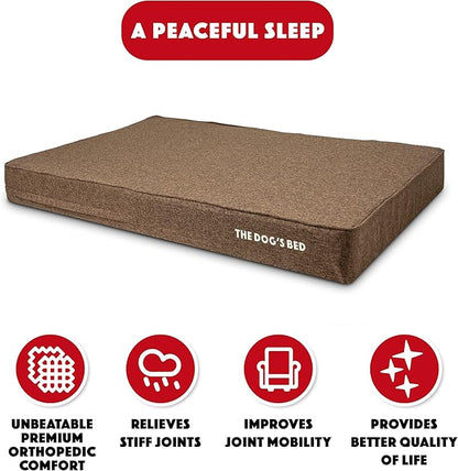 The Dog’s Bed Orthopedic Memory Foam Dog Bed 2XL Brown 54x36, Pain