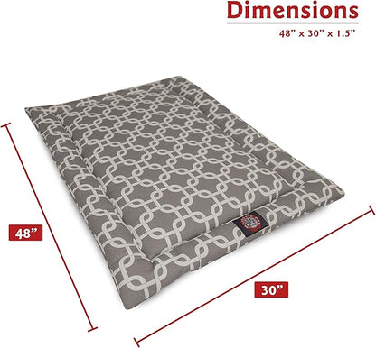 48" Links Gray Crate Dog Bed Mat By Majestic Pet Products