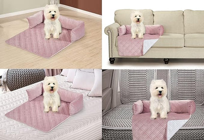 Brilliant Sunshine Premium Pink Silky Velvet Pet Sofa Bed