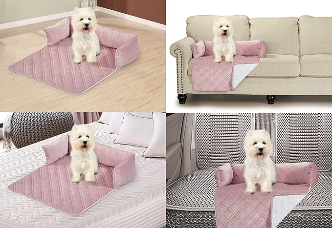 Brilliant Sunshine Premium Pink Silky Velvet Pet Sofa Bed