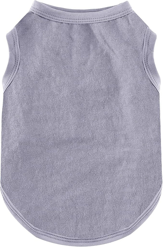 Dog Shirt Vest Clothes for Small Dogs Boy Girl Summer Solid Stretchy Puppy T-Shirts Soft Cool Breathable Lightweight Dog Sweatshirt Pet Cat Outfit