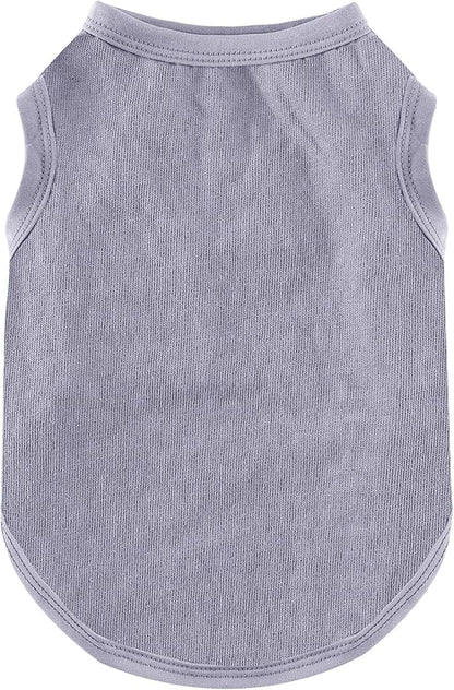 Dog Shirt Vest Clothes for Small Dogs Boy Girl Summer Solid Stretchy Puppy T-Shirts Soft Cool Breathable Lightweight Dog Sweatshirt Pet Cat Outfit