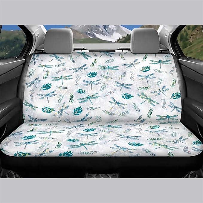 AFPANQZ Dragonfly Car Back Seat Covers Protector Rear Car Seat Cushion Dust and Scratch Proof Dust-Proof Washable Cover Universal Fits Cover for Car