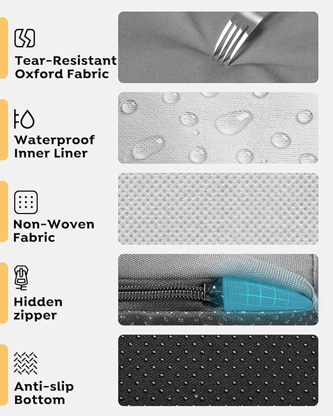 Veehoo Memory Foam Dog Bed for Large Dogs-Waterproof Dog Bed with Oxford Fabric Surface