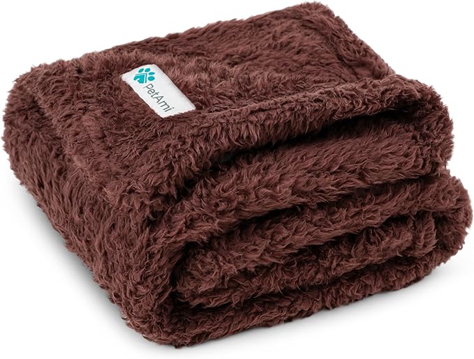 PetAmi Dog Blanket for Small Medium Dogs Brown 29x40