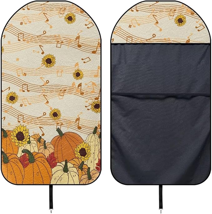 Yewattles Fall Musical Pumpkins Stain Resistant Car Seat