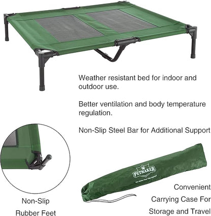 Elevated Dog Bed – 36x29.75 Portable Bed 80lbs by
