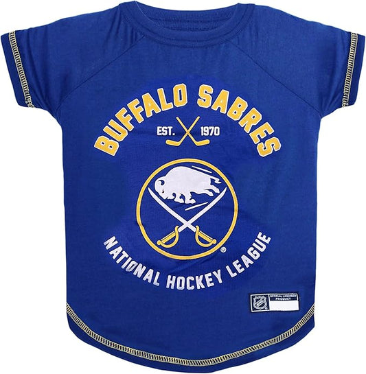 NHL Buffalo Sabres Tee Shirt for Dogs & Cats, X-Small. - Are You A Hockey Fan? Let Your Pet Be An NHL Fan Too!