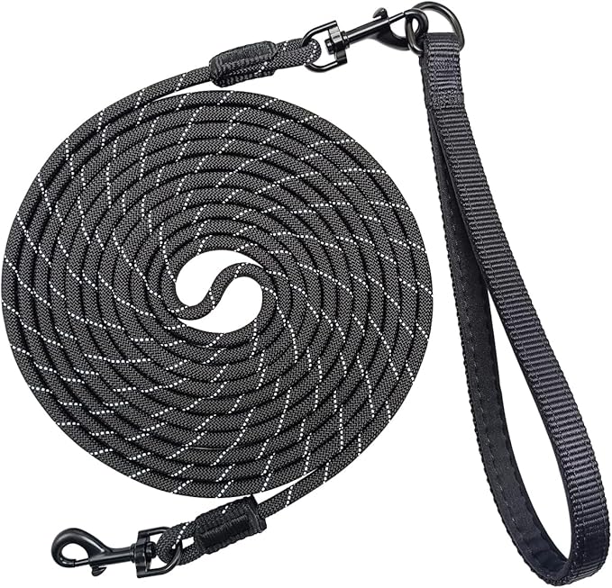 Long Leash for Small Dogs 8FT/12FT/20FT/30FT/50FT/65FT/75FT/100FT Reflective