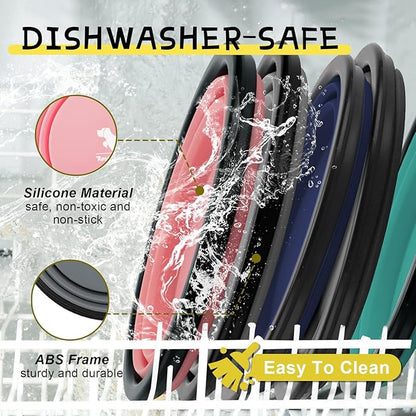 Collapsible Dog Bowls for Travel 2-Pack Dog 2 Carabiners,