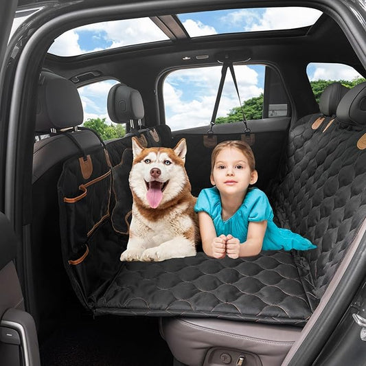 Dog Hammock for Car Hard Bottom Back Seat Extender for Dogs