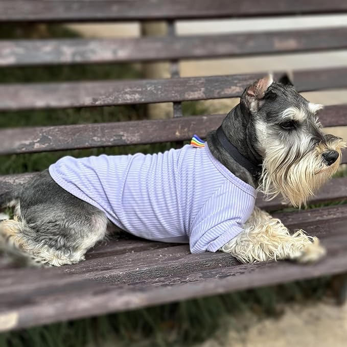 3 Pcs Dog Cooling Shirt Ice Silk Breathable Lightweight Dog Clothes T-Shirts for Small Dogs Purple