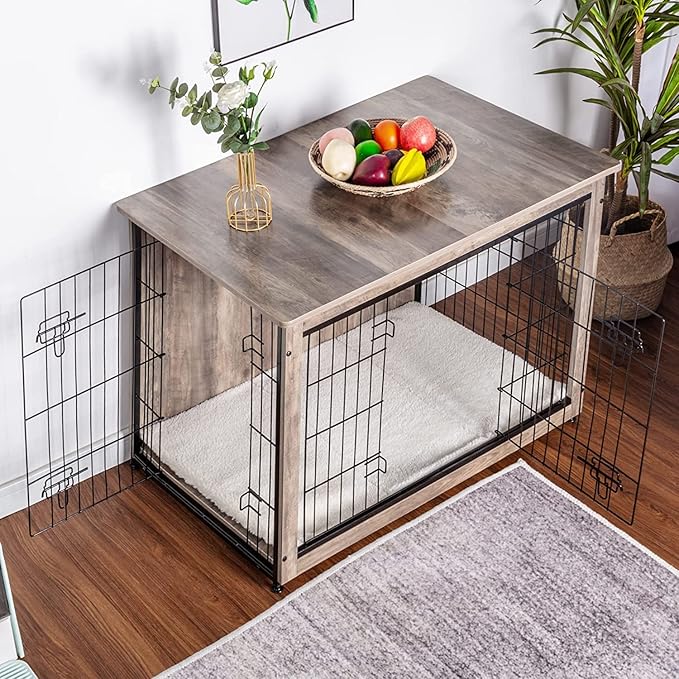 DWANTON Dog Crate Furniture with Cushion 38.5" L,