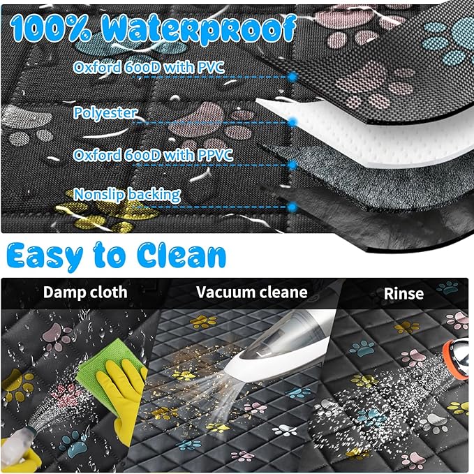 URPOWER Dog Car Seat Cover 6-in-1 Seat