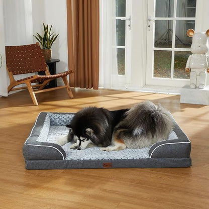 Memory Foam XXL Dog Bed with Bolsters