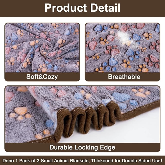 Dono 1 Pack 3 Dog Blankets