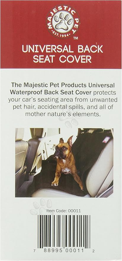 Black Universal Waterproof Back Seat Cover By Majestic
