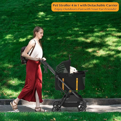 PAWZIDEA Pet Stroller 4 in 1
