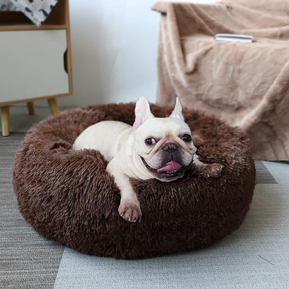 Puppy Beds for Small Dogs Washable Donut Fluffy 23 Inches