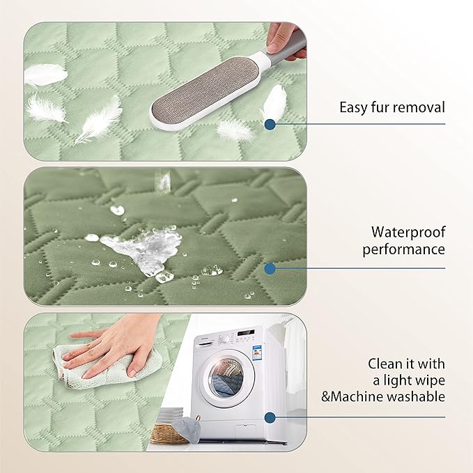 gogobunny 100% Double-Sided Waterproof Dog Bed Cover Pet Blanket Sofa Couch Furniture Protector for Puppy Large Dog Cat (30x90 Inch 1), Dark