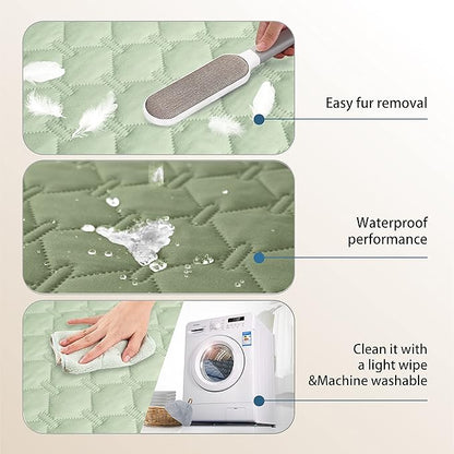 gogobunny 100% Double-Sided Waterproof Dog Bed Cover Pet Blanket Sofa Couch Furniture Protector for Puppy Large Dog Cat (30x90 Inch 1), Dark