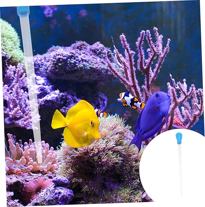 Fish Tank Vacum Cleaner Fish Dropper Mini Straws Mini Vacuum Long Turkey Baster Manual Vacuum Sweeper Automatic Fish Feeder Aquarium Vacuum Essential Oil Coral