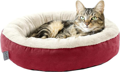 Love's cabin Round Donut Cat and Dog Cushion Bed 20in Pet