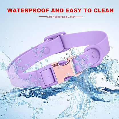 Waterproof Dog Collar with Safety Metal Buckle