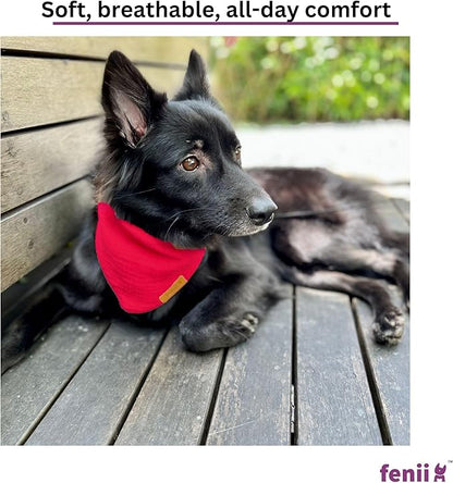 Premium Cotton Dog Bandanas 2 Pack