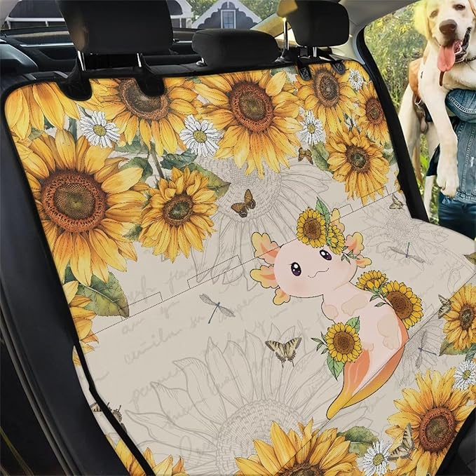 AFPANQZ Sunflower Azolotl Dog Cat Seat Cover
