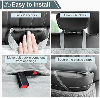 Dog Car Back Seat Cover for Large Dogs Under 100 lbs