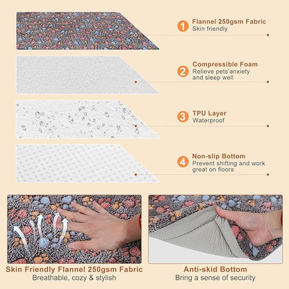 BEAUTYZOO Dog Crate Mat Pad 42" x 28"