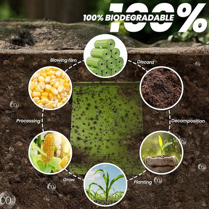 Dog Poop Bags Rolls-600 Counts 40Rolls, Biodegradable 100% Leak