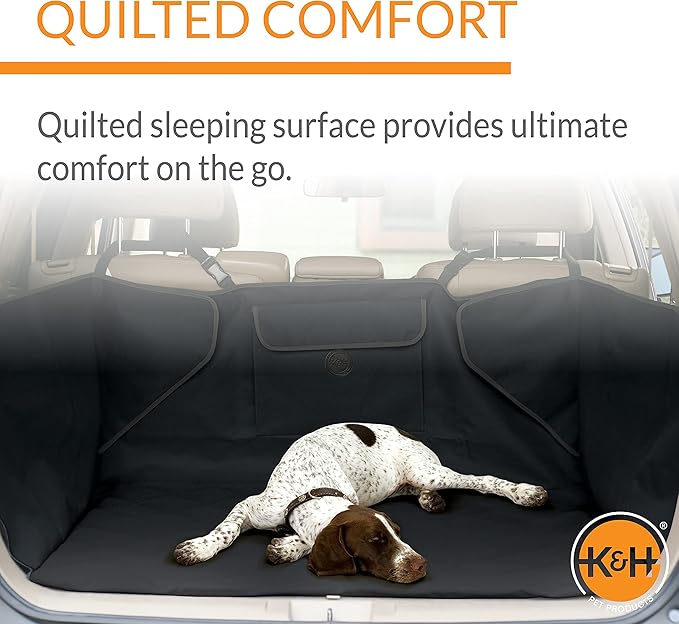 K&H Pet Products Quilted Cargo Cover Black Standard/Mid-Size 54 Inches