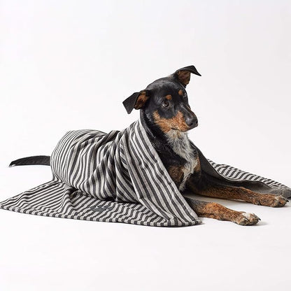 Bone Dry Pet Grooming Towel Collection Absorbent Microfiber X-Large 41x23.5", Striped