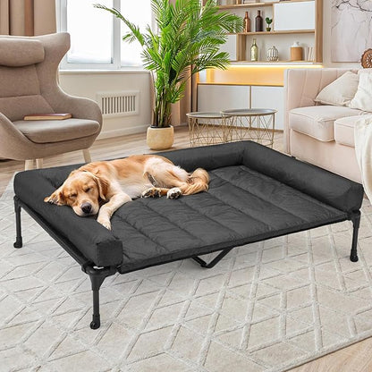 Veehoo Cooling Elevated Dog Bed + Waterproof Removable Pillow-Top Mat CWC2331B