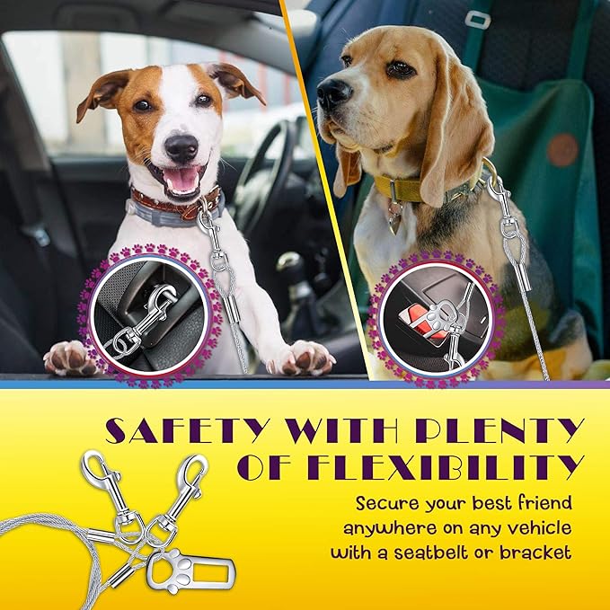 No Chew/Chew Proof Dog Car Seatbelt Safety Restraint 24 Inches