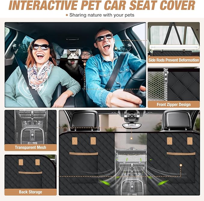 Lekereise Truck Dog Seat Cover Back Seat